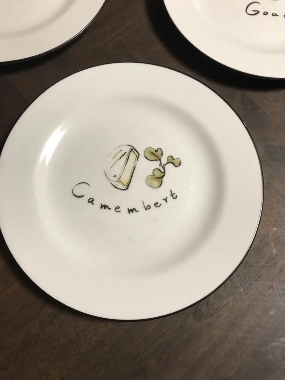 Pottery Barn Cheese Appetizer Plates- Set of 3